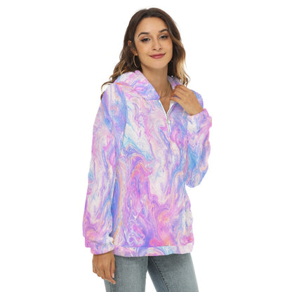 Women’s Borg-Fleece Half-Zip Hoodie - view 2