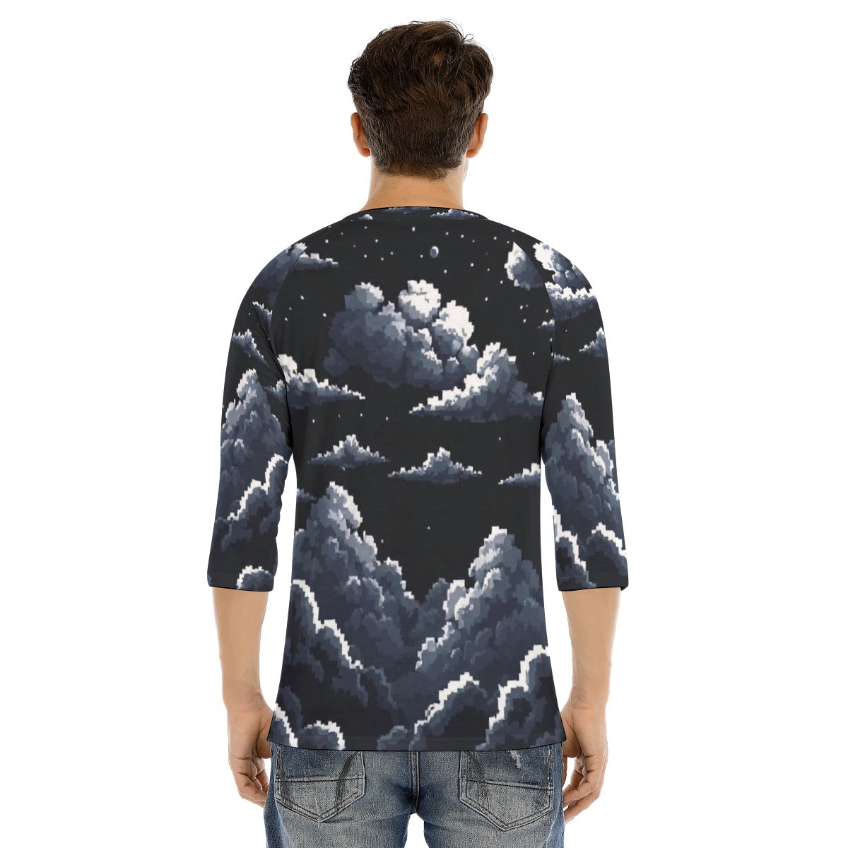 Men's Bracelet Sleeve T-shirt With Button Closure - view 4