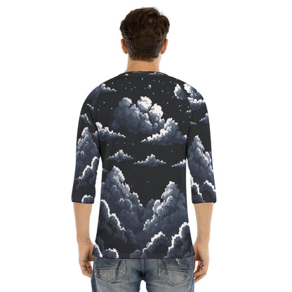Men's Bracelet Sleeve T-shirt With Button Closure - view 4