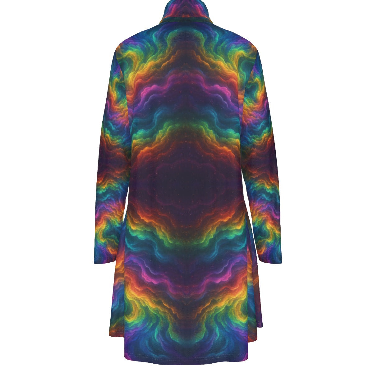 Women's High Neck Dress With Long Sleeve