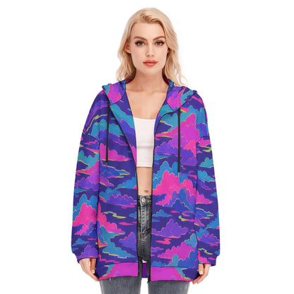 Women's Long Hoodie With Zipper Closure