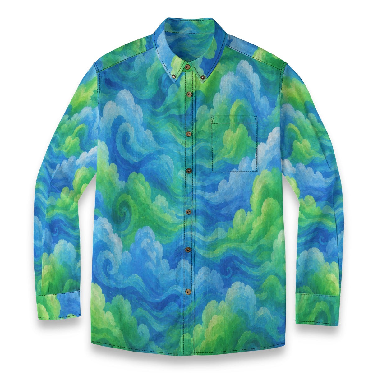 Men's Casual Lapel Long Sleeve Shirt|125GSM Cotton