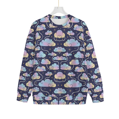 Unisex Drop-shoulder Knitted Fleece Sweater - view 1