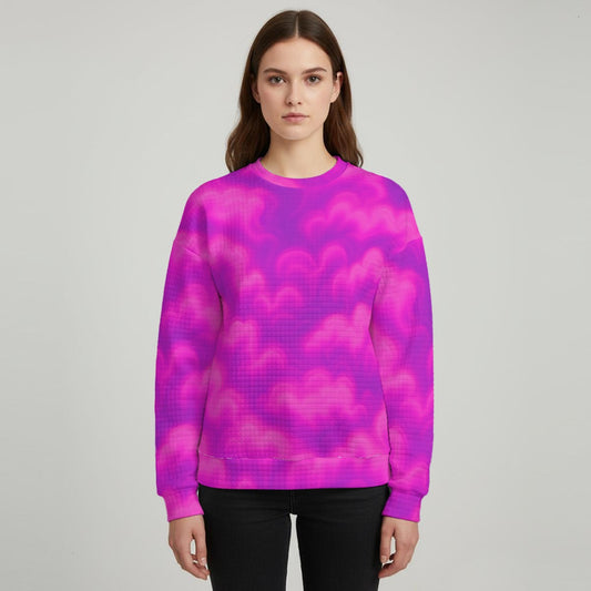 Women's Thick Waffle Knit Sweatshirt