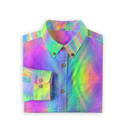 Men's Casual Lapel Long Sleeve Shirt|125GSM Cotton