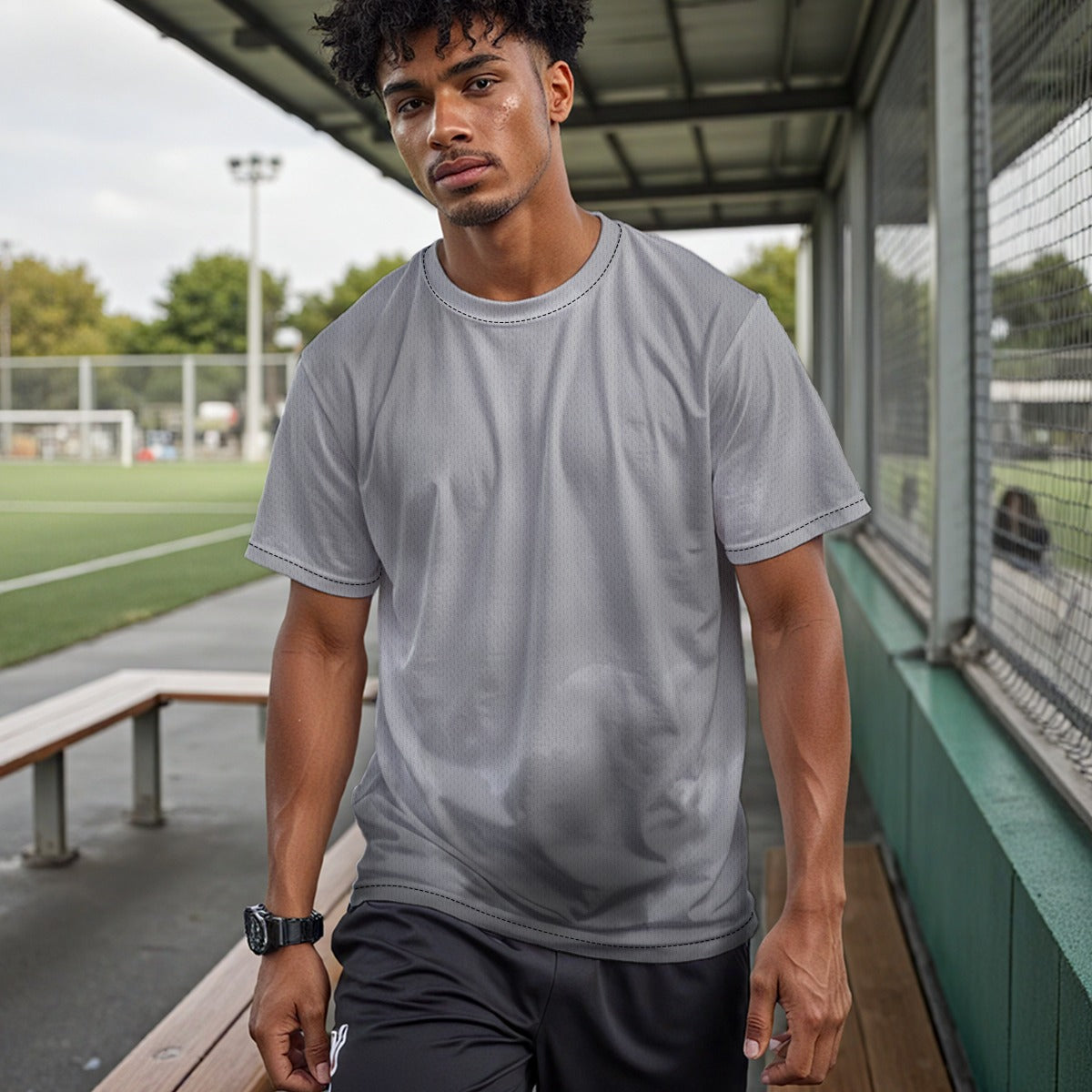 Unisex Drop Shoulder Crew Neck T-Shirt