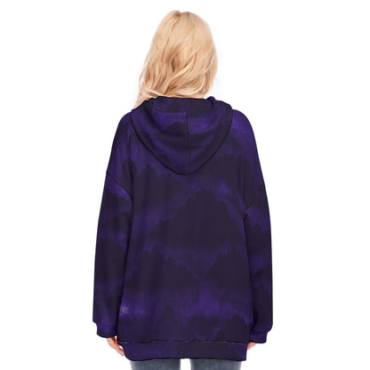 Women's Long Hoodie With Zipper Closure