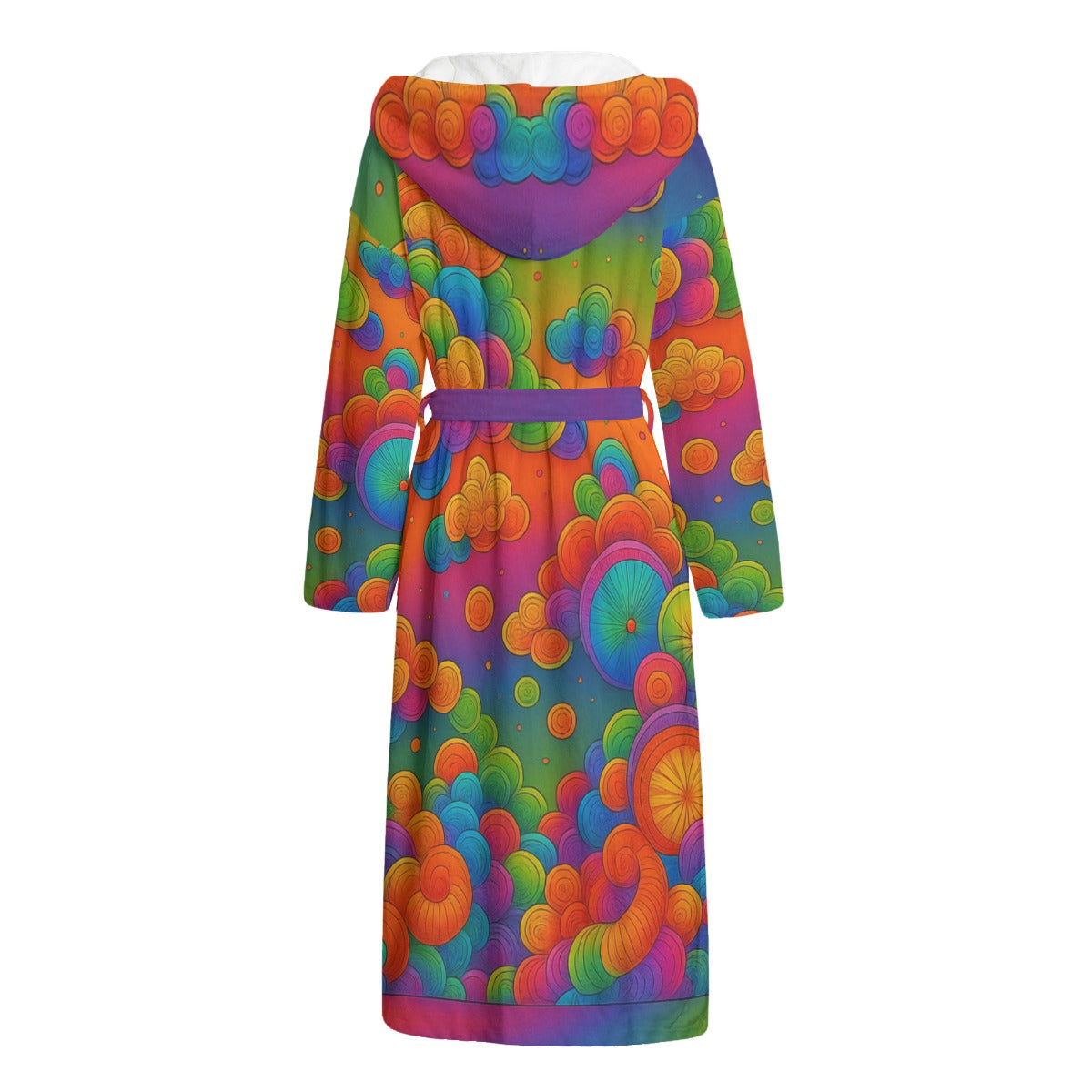 Unisex Flannel Hooded bathrobe