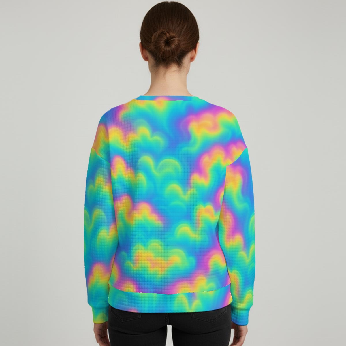 Women's Thick Waffle Knit Sweatshirt