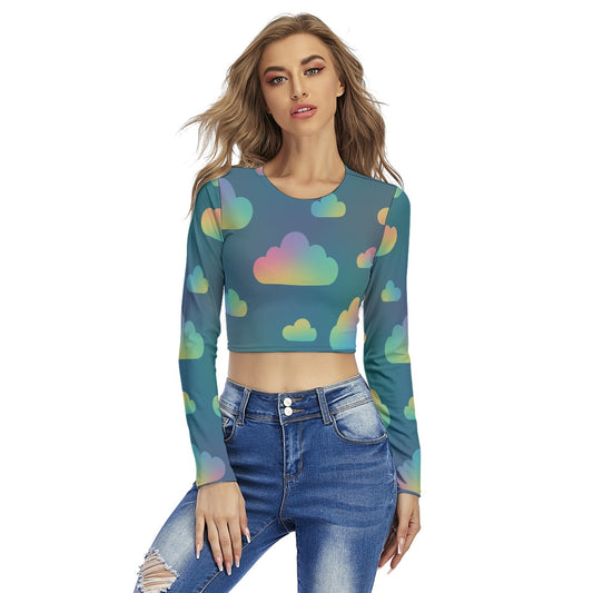 Women's Round Neck Crop Top T-Shirt