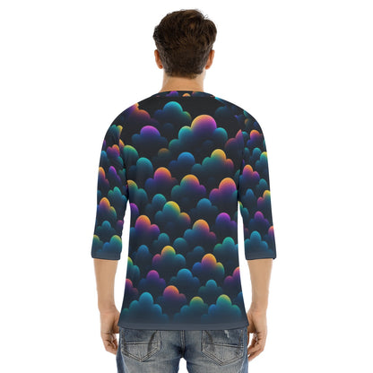 Men's Bracelet Sleeve T-shirt With Button Closure - view 4