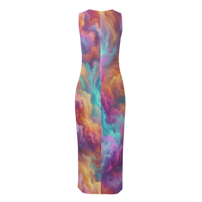 Women's Beach Perspective Chiffon Sleeveless Dress