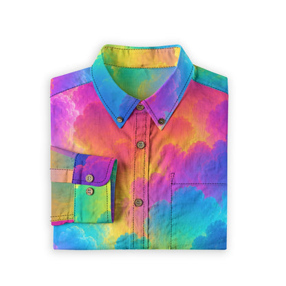 Men's Casual Lapel Long Sleeve Shirt|125GSM Cotton