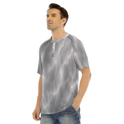 Men's Raglan Sleeve T-shirt With Button Closure