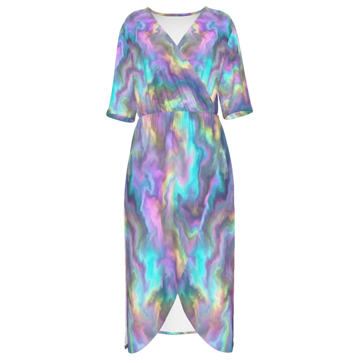Women's Short Sleeve V-neck Dress
