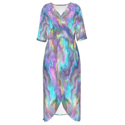 Women's Short Sleeve V-neck Dress