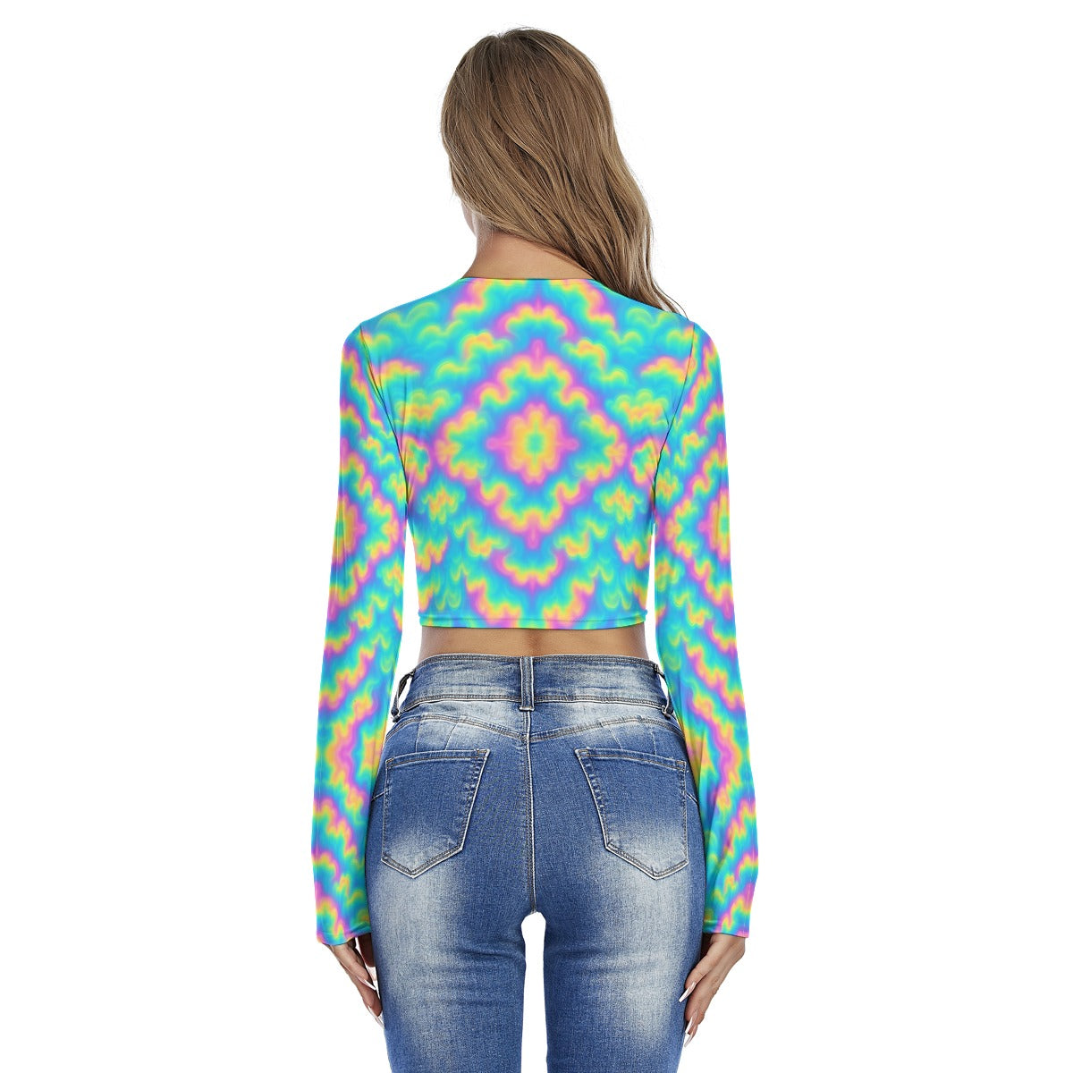 Women's Round Neck Crop Top T-Shirt