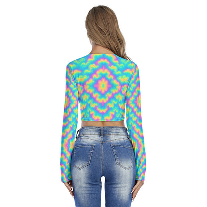 Women's Round Neck Crop Top T-Shirt