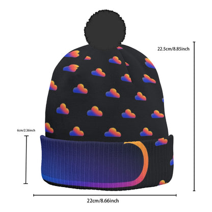 Unisex Knitted Hat With Pom-Pom