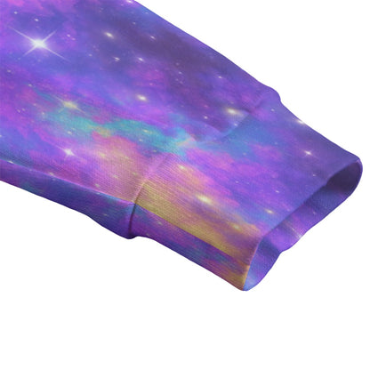 Unisex V-neck Knitted Fleece Cardigan With Button Closure