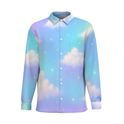 Men's Business Long Sleeve Pocket Shirt|115GSM Cotton poplin