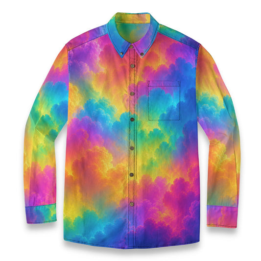 Men's Casual Lapel Long Sleeve Shirt|125GSM Cotton