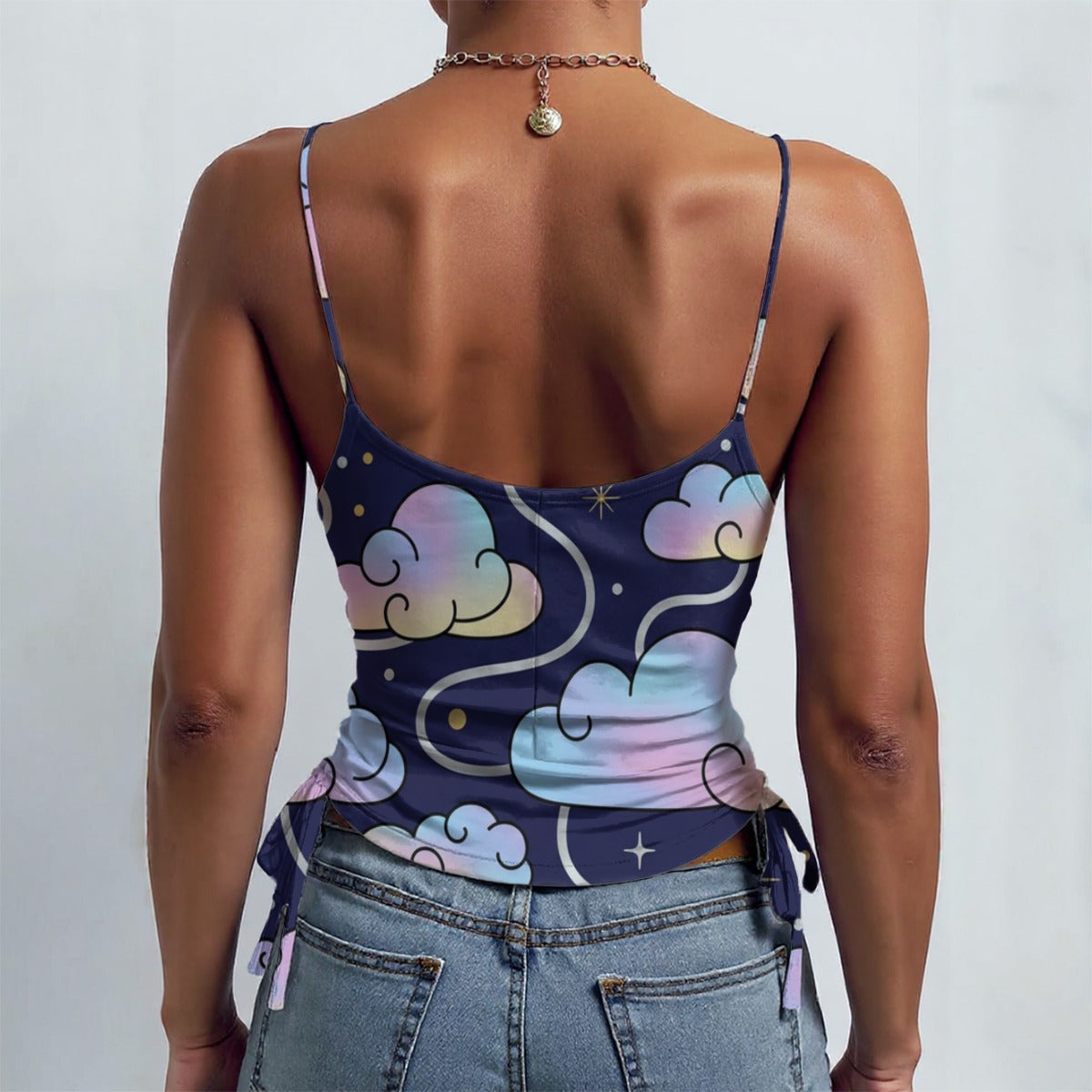 All-over Print Drawstring Camisole