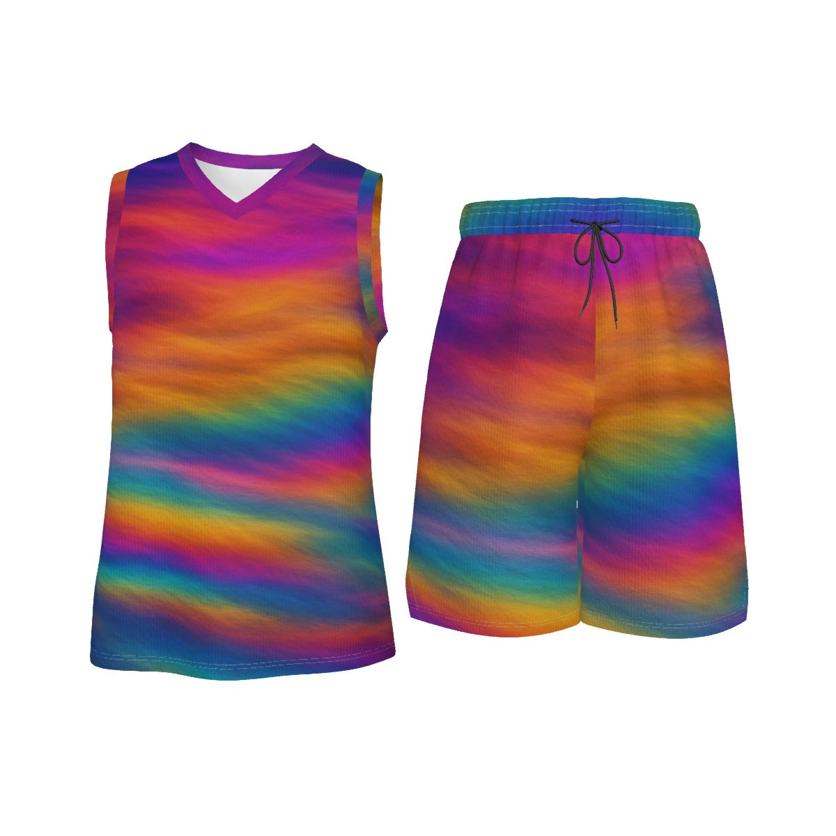 Men's V Neck Basketball Suit