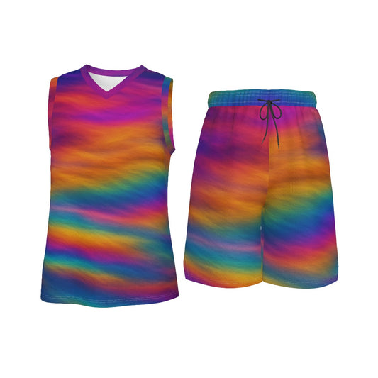 Men's V Neck Basketball Suit