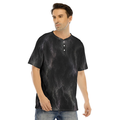 Men's Raglan Sleeve T-shirt With Button Closure