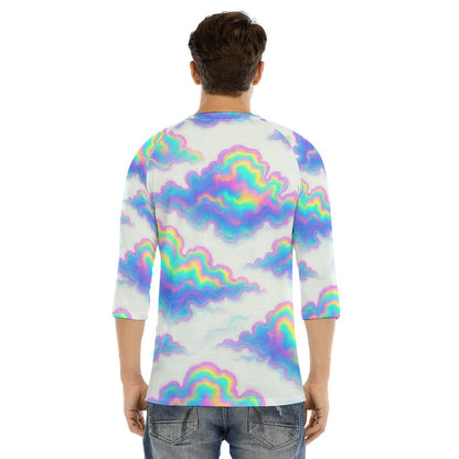 Men's Bracelet Sleeve T-shirt With Button Closure - view 4