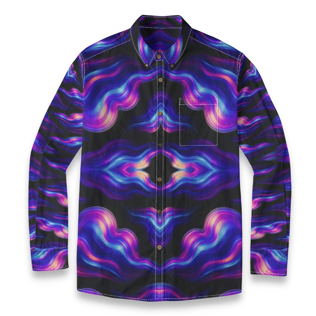 Men's Casual Lapel Long Sleeve Shirt|125GSM Cotton