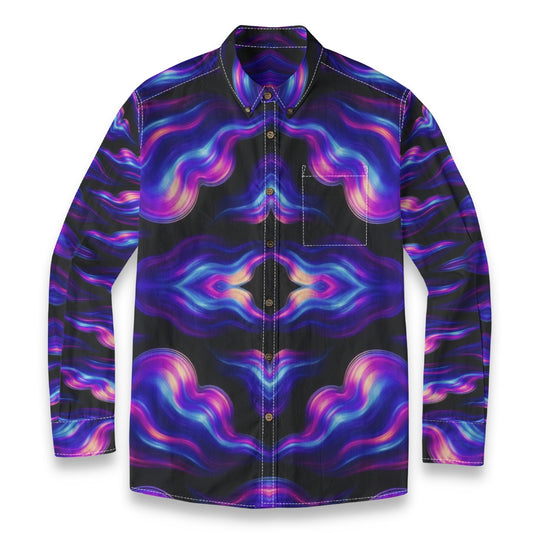 Men's Casual Lapel Long Sleeve Shirt|125GSM Cotton
