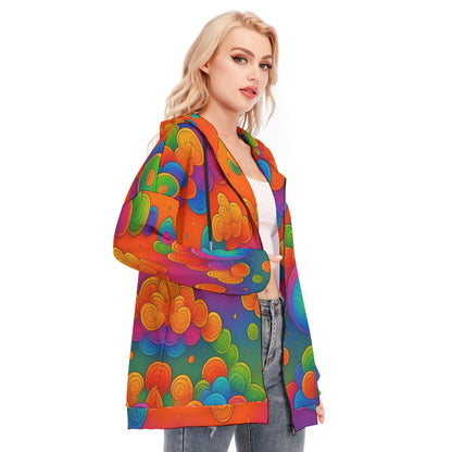 Women's Long Hoodie With Zipper Closure