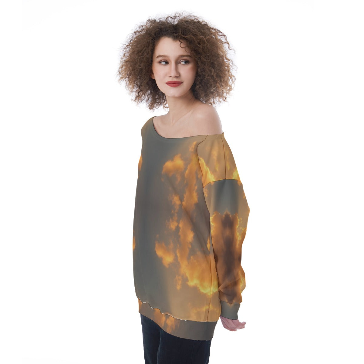 Women's Off-Shoulder Sweatshirt