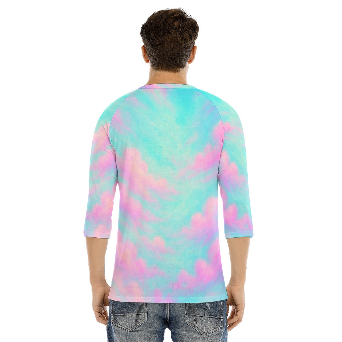 Men's Bracelet Sleeve T-shirt With Button Closure - view 4