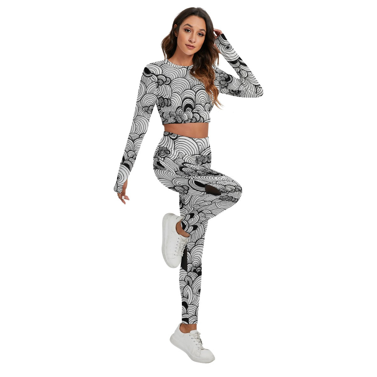 Women's Sport Set With Backless Top And Leggings