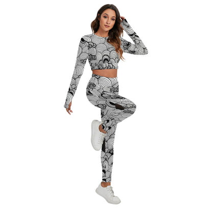Women's Sport Set With Backless Top And Leggings