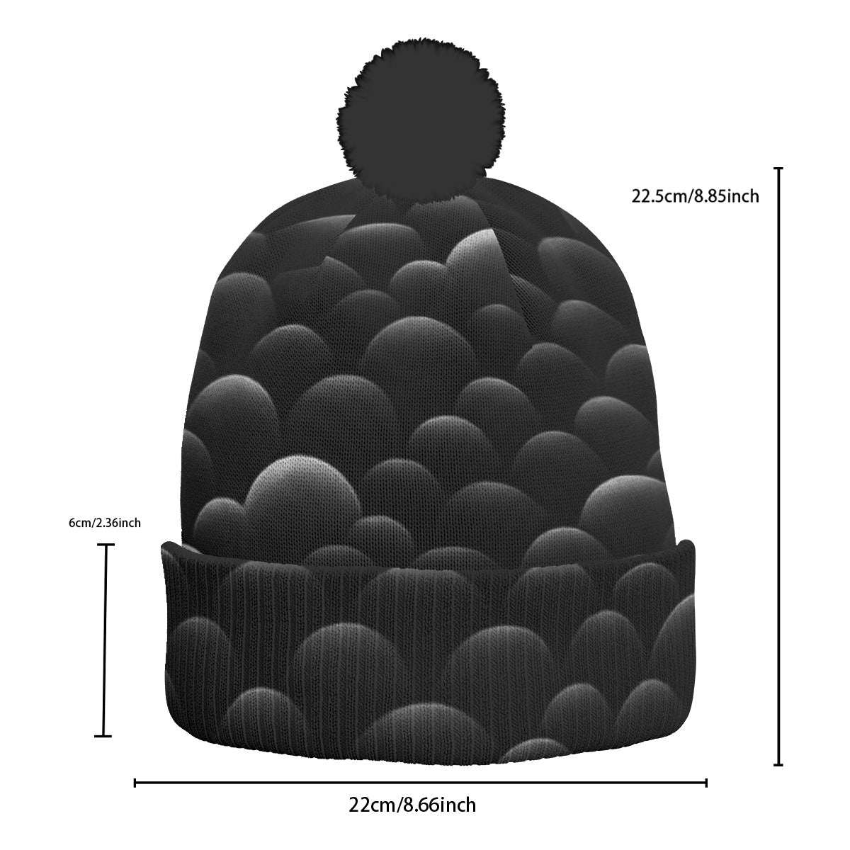Unisex Knitted Hat With Pom-Pom