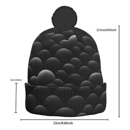 Unisex Knitted Hat With Pom-Pom