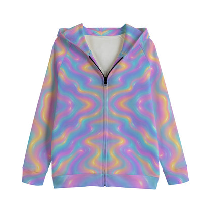 Unisex Kid's Zip Up Raglan Sleeve Hoodie | 310GSM Cotton