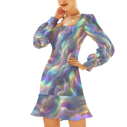 Women's Ruffle Hem Skinny Dress