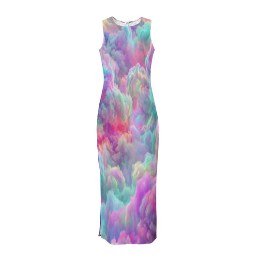 Women's Beach Perspective Chiffon Sleeveless Dress