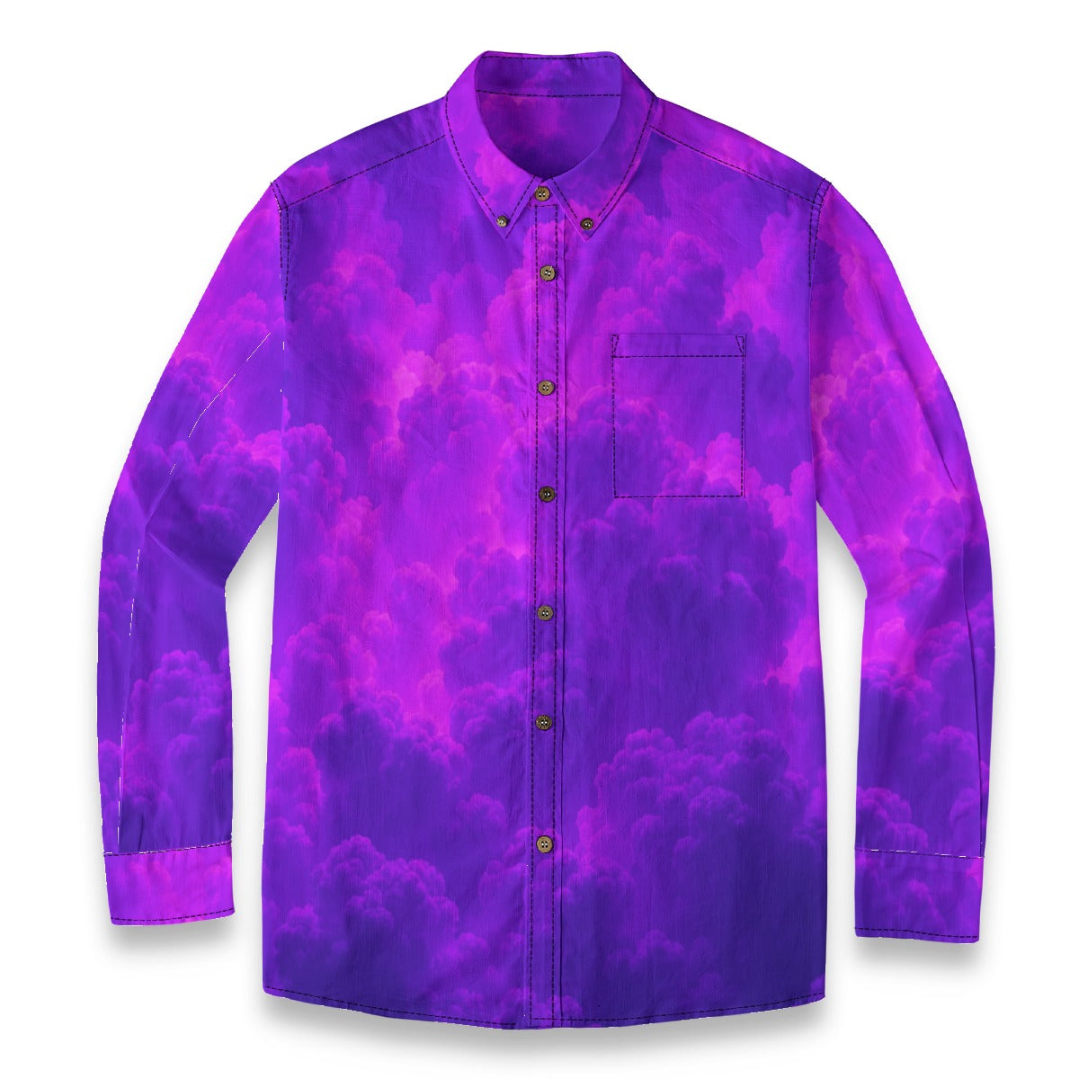 Men's Casual Lapel Long Sleeve Shirt|125GSM Cotton