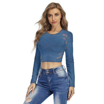 Women's Round Neck Crop Top T-Shirt