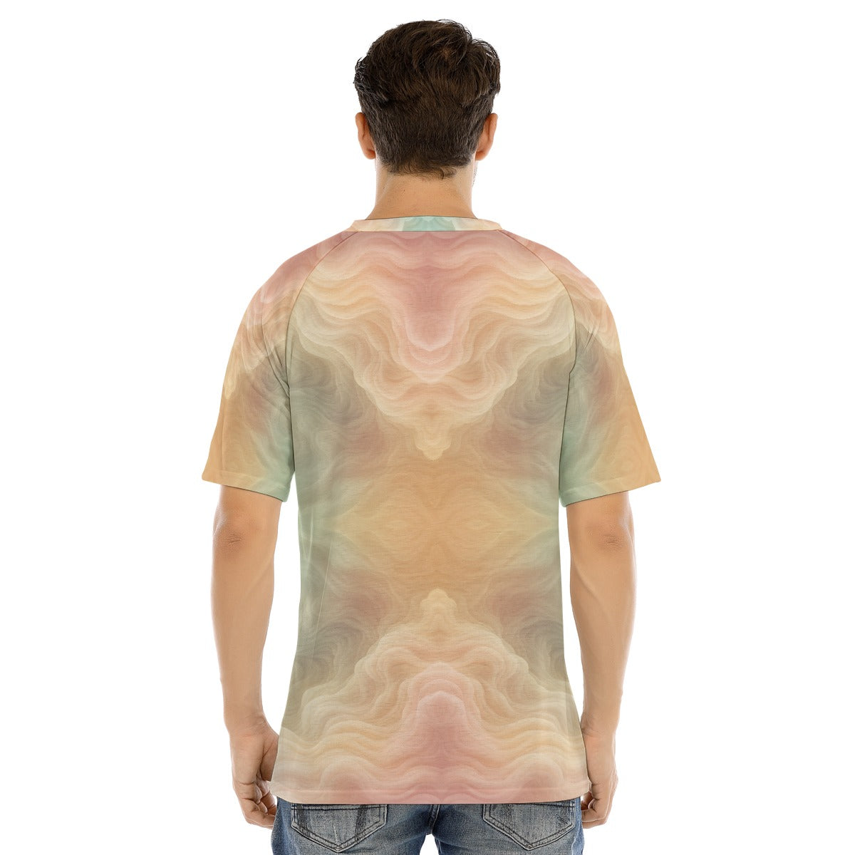 Men's Raglan Sleeve T-shirt With Button Closure