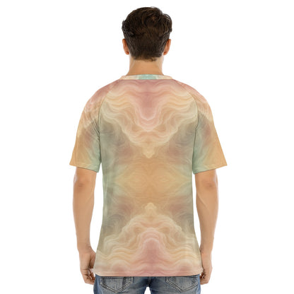 Men's Raglan Sleeve T-shirt With Button Closure