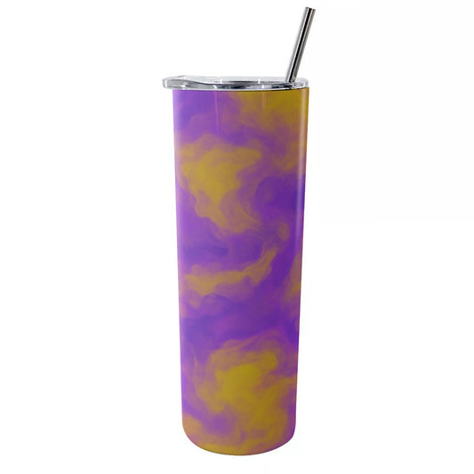 Unisex Glitter Tumbler With Stainless Steel Straw 20oz