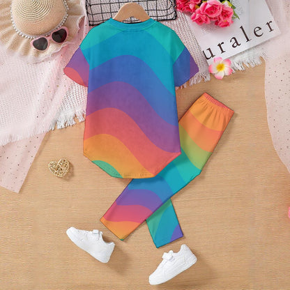 Unisex Kids' Casual Top and Pants Set