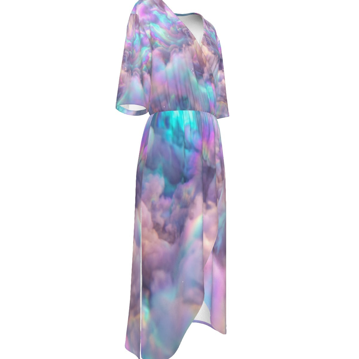 Women's Short Sleeve V-neck Dress